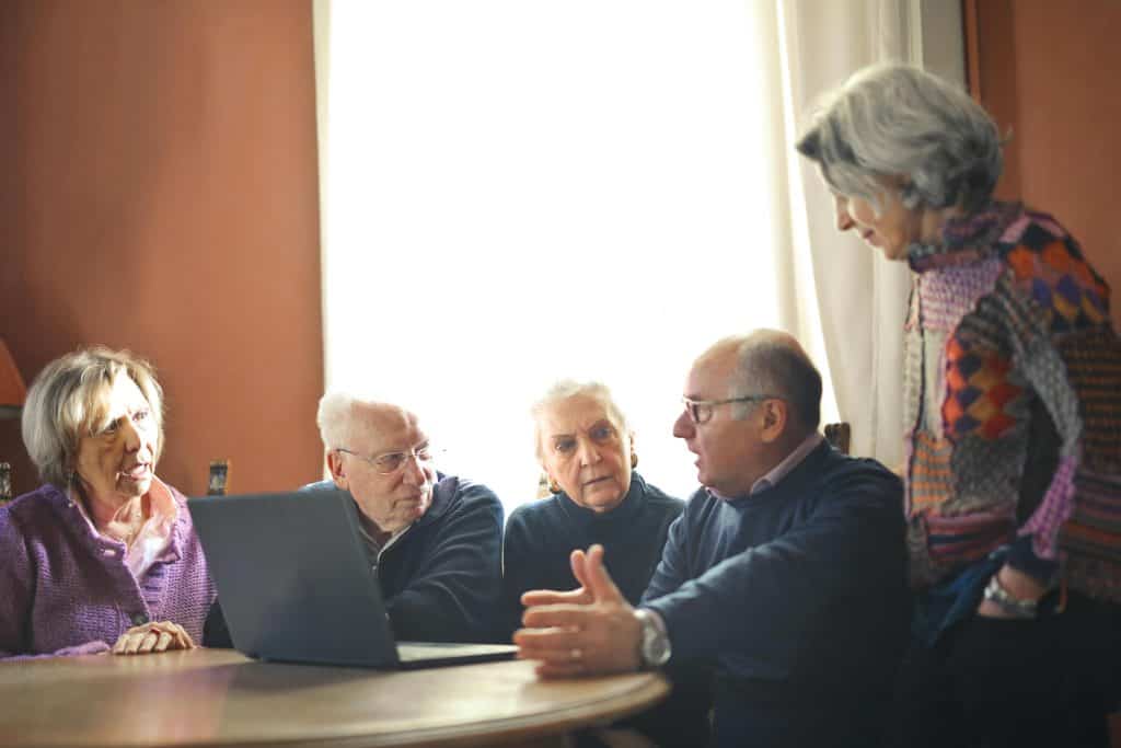Group of senior adults digital inclusion